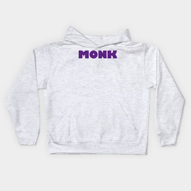 Monk Purple Kids Hoodie by Every Hornets Boxscore